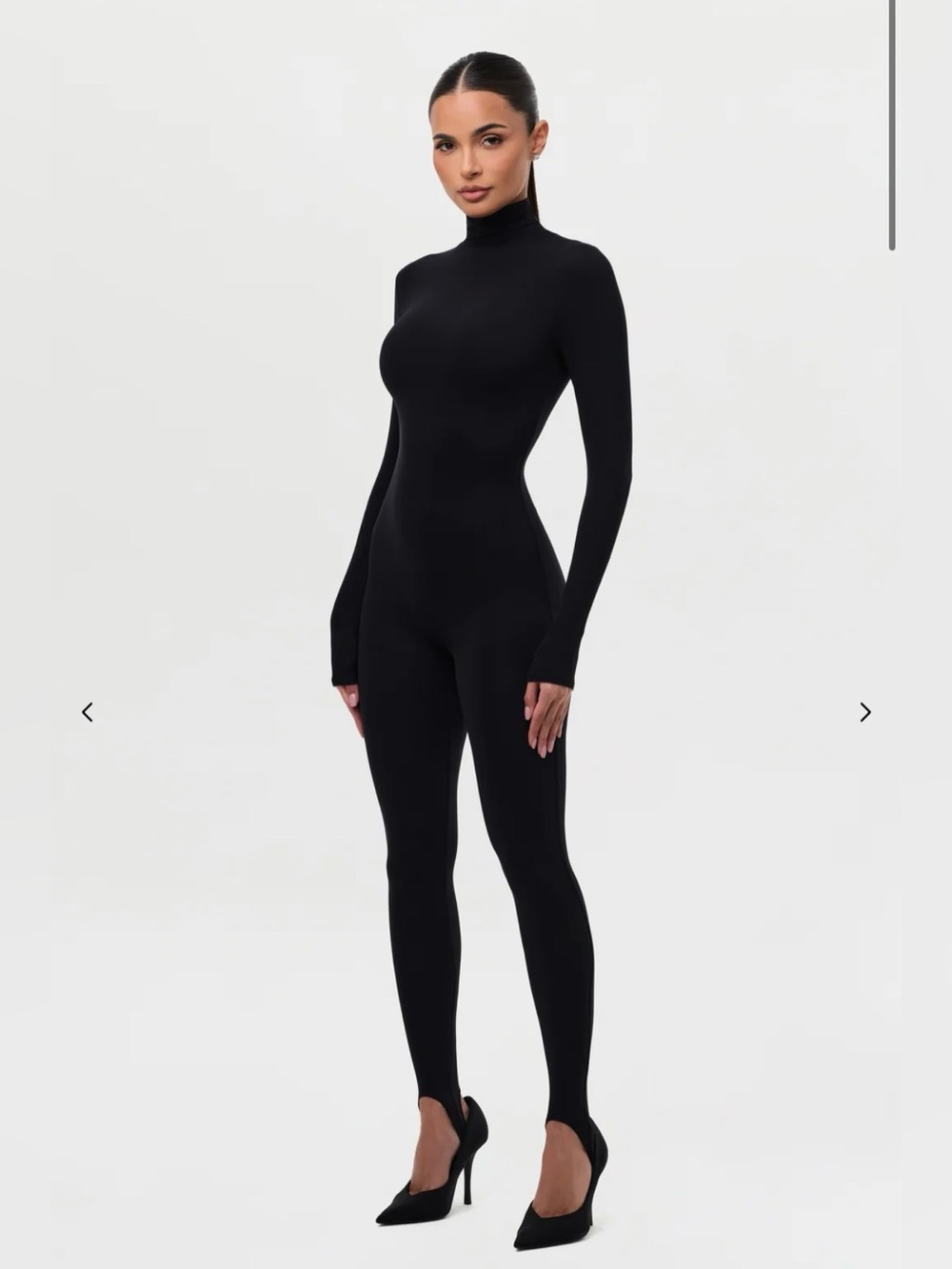 Naked Wardrobe Naked Turtleneck Stirrup Jumpsuit Black